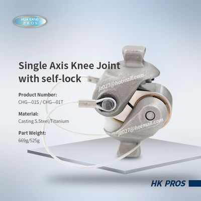 quality  Single Axis Knee Joint with self-lock  S.Steel/ Titanium, factory