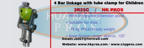 Four bar linkage knee joint with tube for children stainless steel aluminium Pediatric