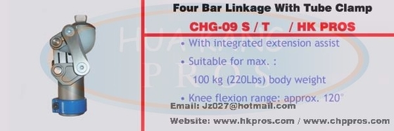 Four Bar Linkage Knee Joint with tube clamp  stainless steel/ Titanium 100Kg