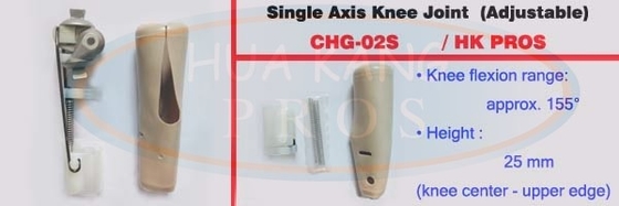Single Axis Knee Joint With Adjustable Constant Friction  stainless steel  Max load 100Kg