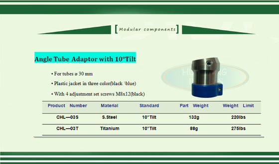 Angle Tube Adaptor with 10°Tilt  stainless steel  tube clamp φ30mm fixed