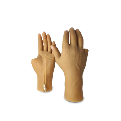 Customized Cosmetic Zipper Prosthetic Gloves Silicone