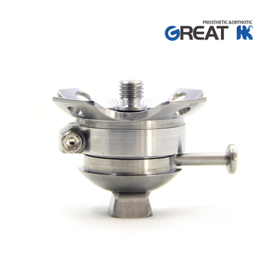 Four Anchor Stainless Steel Prosthetic Shuttle Lock With Pyramid Adapter For Below Knee Using
