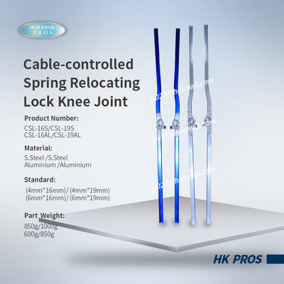 Cable-controlled  Spring Relocating  Lock Knee Joint